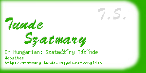 tunde szatmary business card